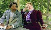 Ilya Yefimovich Repin Self portrait with Natalia Borisovna Nordman-Severova. oil painting artist
